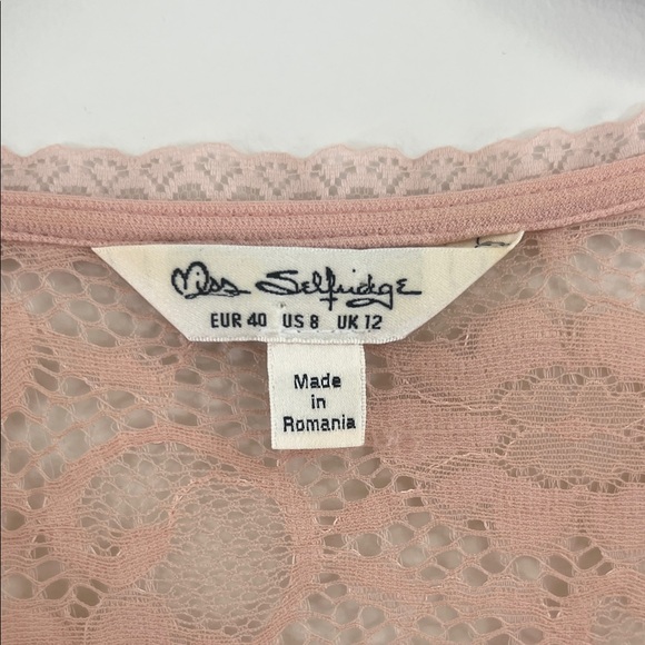 Miss Selfridge Pink Lace Jumpsuit - Picture 2 of 6